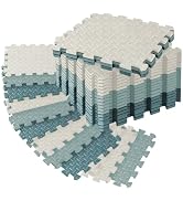 Haulcove 18pcs Puzzle Exercise Mat, 12.6"x12.6"x0.4", 18sqft EVA Interlocking Foam Floor Tiles, P...