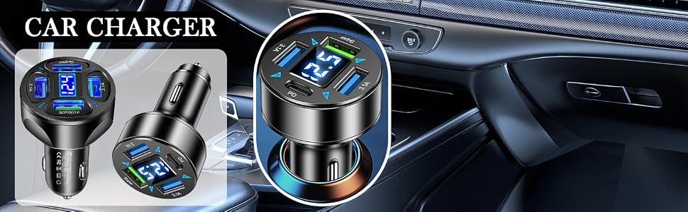 4 Ports Fast Car Charger