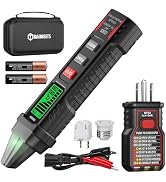 KAIWEETS Circuit Breaker Finder with LCD Display, GFCI Outlet Tester, AC 90-130V Electrical Circu...