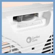 comfort zone window fan has 3 speeds including a quiet speed