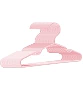 trusir Baby Hangers for Closet 60 Pack Pink Plastic Kids Children's Clothes Hangers Non-Slip (Pin...