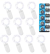 Etinga 10 Pack Fairy Lights Battery Operated String Lights, 10 LED on 3.3ft Silvery Copper Wire,f...