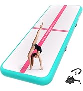 FINCOME Inflatable Gymnastics Mat Air Tumble Track Mats 10/13/16/20ft Training Mats for Home Use ...