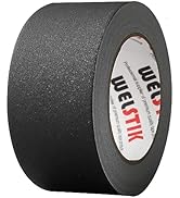 WELSTIK Black Gaffer Tape 2 Inches x 33 Yards, No Residue, Non-Reflective,Waterproof, Can be Torn...