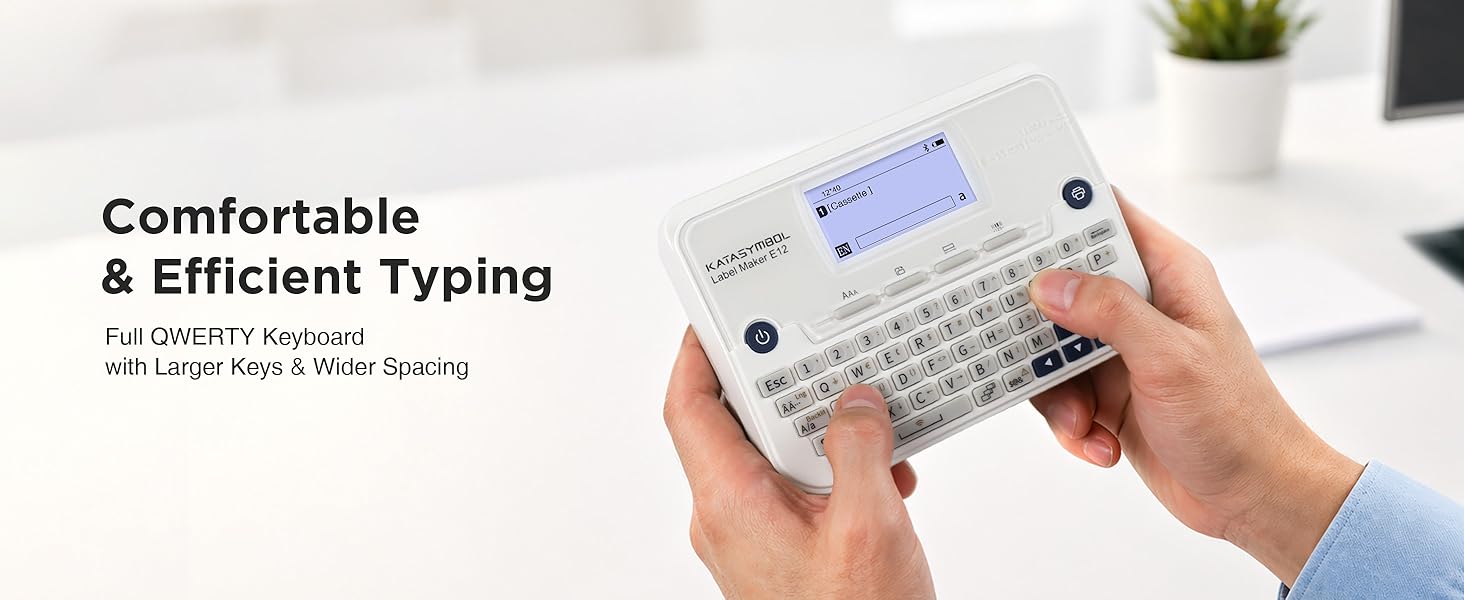 Full QWERTY keyboard for comfortable and efficient typing