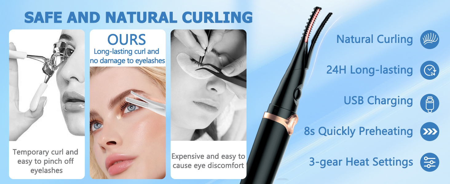 heated eyelash curlers