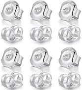 DELECOE 925 Silver Earring Backs Replacements for Studs,Hypoallergenic Secure Gold Earring Backs ...