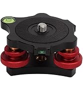 Tripod Head Leveling Base Camera Leveler, Triple Wheel Leveler Bubble Black LP-64 Leveling Base, ...