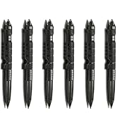 Tokeyla 6 Pack Military Tactical Pen Set with 6 Black Ballpoint Refills for Writing, Emergency Gl...