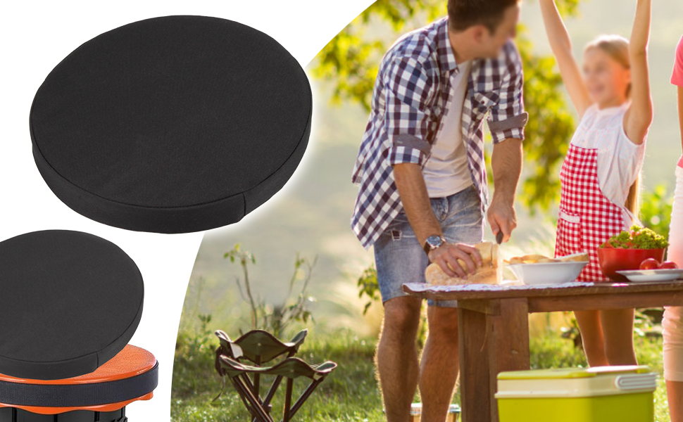A+1 DIICCYO Telescopic Stool Cushion, Black