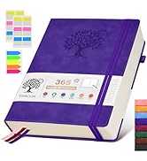 PERCUN A4 Lined Journal Notebook,365 Page Large Leather Journals for Writing Women Men,Hardcover ...