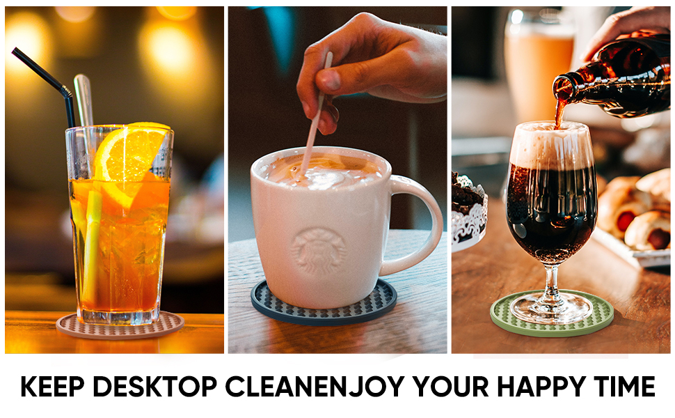 non-slip cup coaster plastic coasters