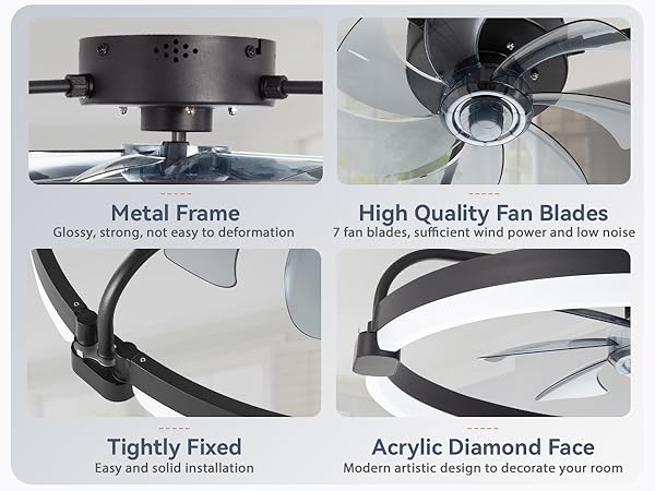 black fandelier ceiling fan with light