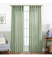 XTMYI Sage Green Curtains 84 Inches Long for Living Room,Window Coverings 60-70% Heat Blocking Ho...