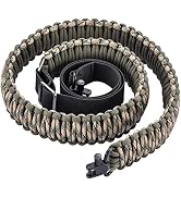 VVAAGG Two-Point Paracord Sling with Swivels, Non-Slip Paracord Sling Quick Adjustable Length Str...