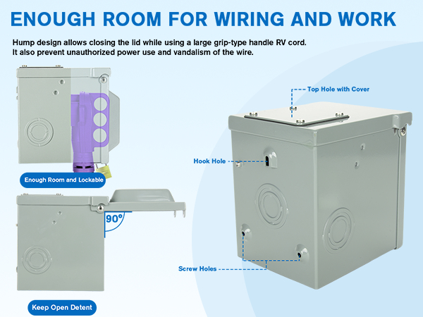 50 amp rv power outlet box 50 amp outlet