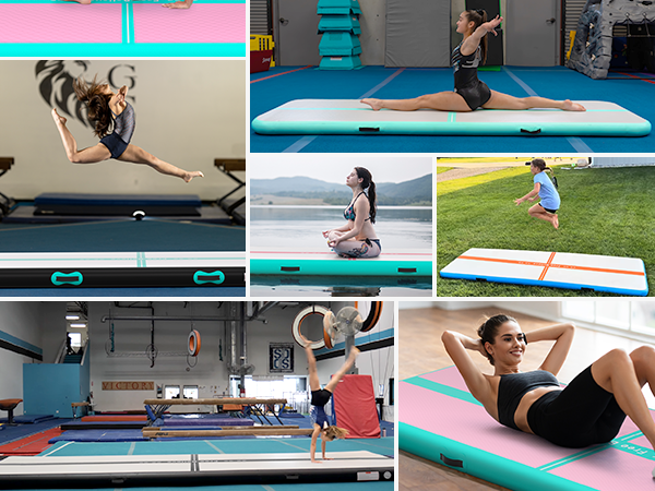 Inflatable Gymnastics Tumbling Mat Air Tumble Track Mats for Kids