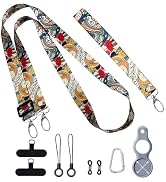 EODIEBN 2 Pack Phone Lanyard Crossbody Wrist Strap, Universal Cell Phone Multifuctional Patch Lan...