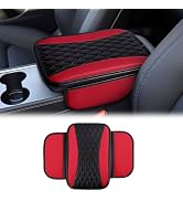 PLALEI Leather Car Center Console Cover,Upgraded Center Console Cushion Pad with Side Pockets,Pat...