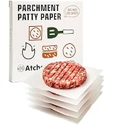 Atchake 320Pcs 6x6 Inches Parchment Paper Squares, White Patty Paper | Hamburger Patty Paper, Unb...