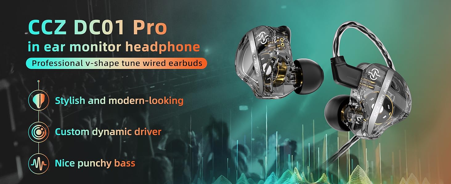 ccz dc01 pro ear monitors for singers