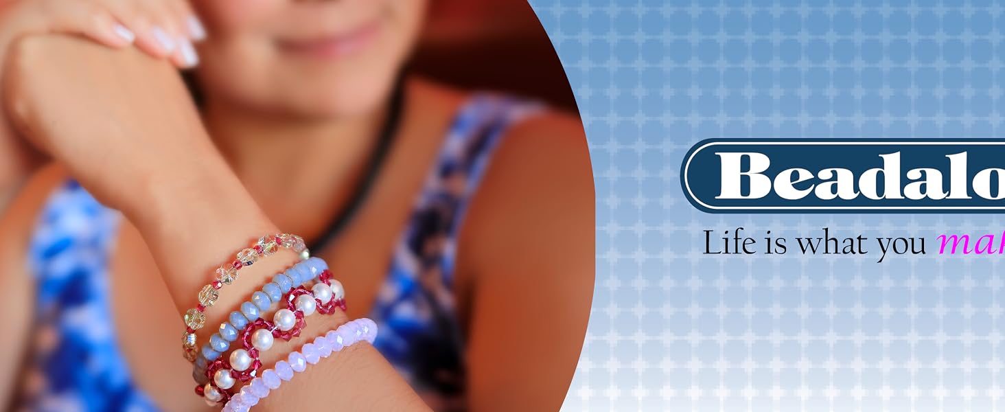 friendship bracelet string beading thread necklace keychain making kit pony bead lacing elasticity
