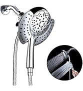 GRICH Dual Shower Head with Handheld: 2 IN 1 High Pressure Handheld Shower Head & Rainfall Shower...