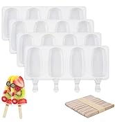 Silicone Popsicle Molds, BPA Free, Popsicle Molds for Kids, Large Reusable 4 Cavities Popsicle Mo...