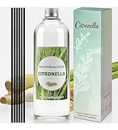 STRN Citronella Reed Diffuser Set, Diffuser Oil Refill, with 6 Sticks 500ML(16.9fl.oz), Room Fres...