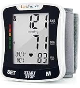 LotFancy Wrist Blood Pressure Monitor, Automatic Digital Blood Pressure Machine Wrist Adjustable ...
