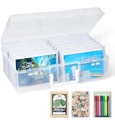Lifewit 4x6 Photo Storage Box, 14 pcs Inner Photo Case with Lids, Clear Photo Organizers with 1 S...