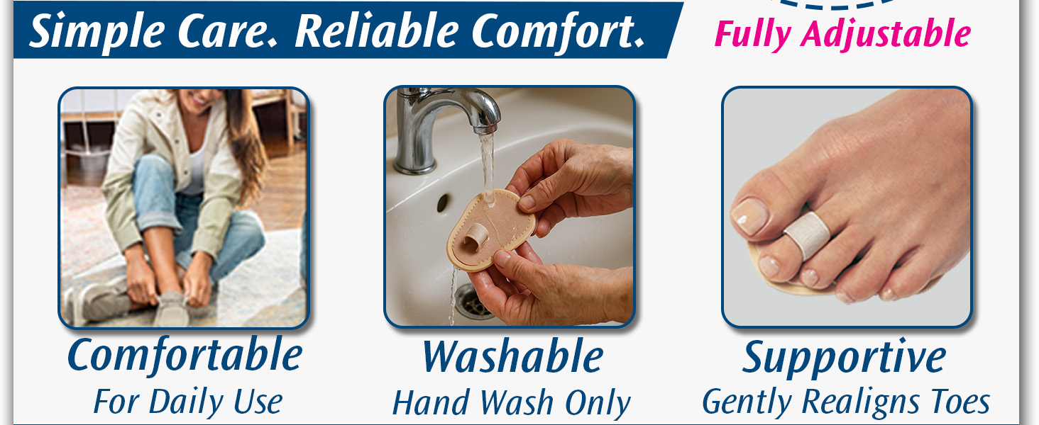 PediFix Toe Straightener Comfortable Washable Support