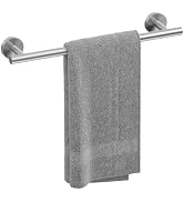 Brushed Nickel Towel Bar, 18 Inch Towel Rack for Bathroom Wall-Mounted, SUS304 Stainless Steel, T...