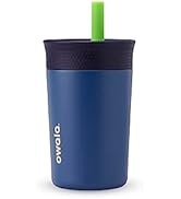 Owala Kids Insulation Stainless Steel Tumbler with Spill Resistant Flexible Straw, Easy to Clean,...