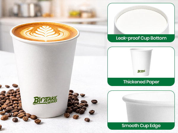Thickened paper tea cup