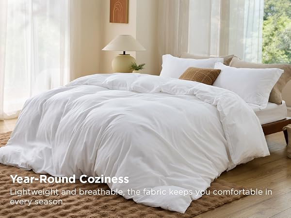 Bedsure Duvet Cover Soft Double Brushed Bedding Set for Kids Adults Zipper Closure NO Comforter