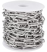 Pandahall 16.4 Feet 304 Stainless Steel Paperclip Chains Necklace 17x7.4x1.6mm Unwelded Strong Ov...