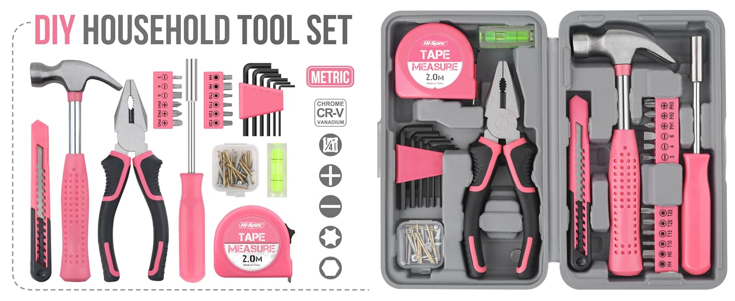 toolkit tool kits home tool kits for all purpose tool box with tools hammer set pink hand tools home