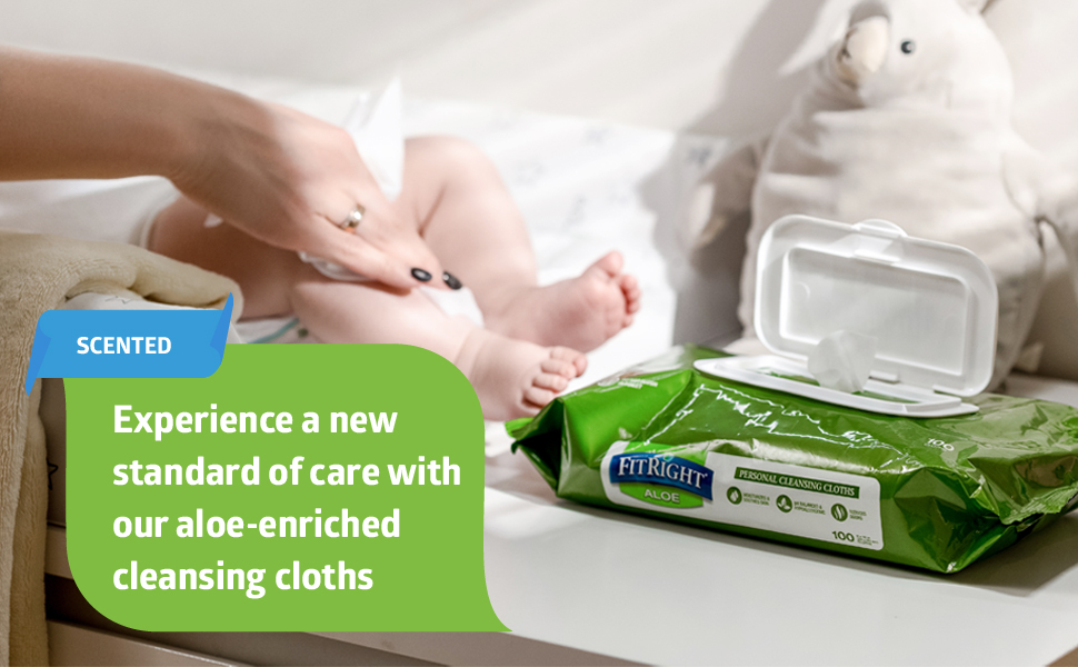 FitRight Aloe Wipes - Scented