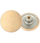 ZENGLU 12 pcs 0.79” Diameter/20 mm ,Gold Color Metal No-Sew Jeans Button, to Make Pants Waist Sma...