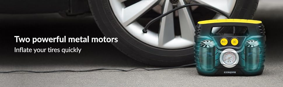 Tire air pump for inflatables accessories