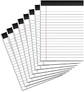 8 Pack Note Pads 4x6 Inch, White Mini Legal Pads, Small Writing Pads, Notepads of College Ruled P...