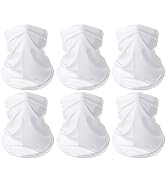 6 Pieces Summer Face Cover Scarf Mens Neck Gaiter For Men Women UV Protection Face Breathable Sun...