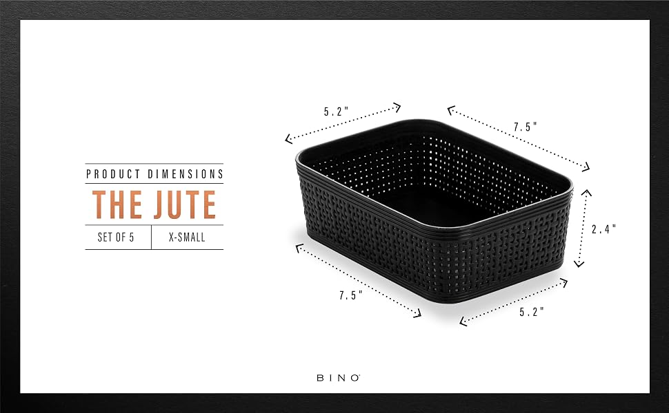 BINO Woven Plastic Storage Basket wicker basket storage bin