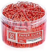 Kempshott Paper Clips Assorted Sizes Small, Medium and Large Paper Clips for Paperwork Ideal for ...