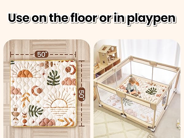 Playpen with mat
