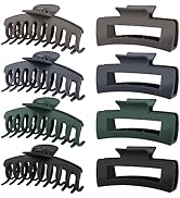 TOCESS 8 Pack Big Hair Claw Clips for Women Large Claw Clip for Thin Thick Curly Hair 90's Strong...