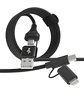 USB C and Lightning Cable 2 in 1 Dual Cable 6FT - 60W Fast Charging & Data Sync for Apple CarPlay...