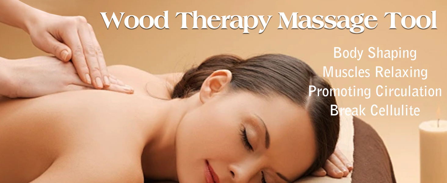 lymphatic drainage wooden massager cellulite brush