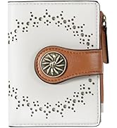 Tipmile Small Wallet for Women Bifold RFID Blocking Card Holder Leather Wallets with Zipper Coin ...